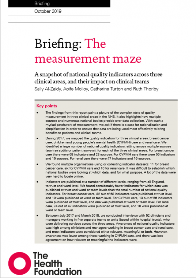 Measurement maze briefing cover