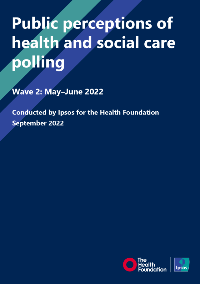 Public perceptions of health and social care (May–June 2022)