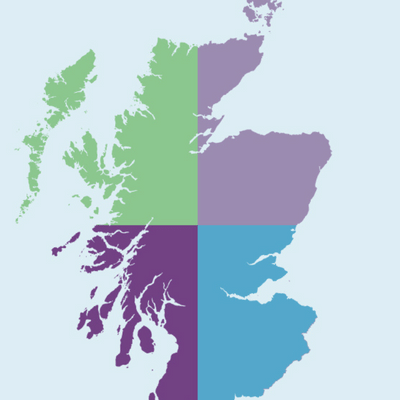 Outline of map of Scotland