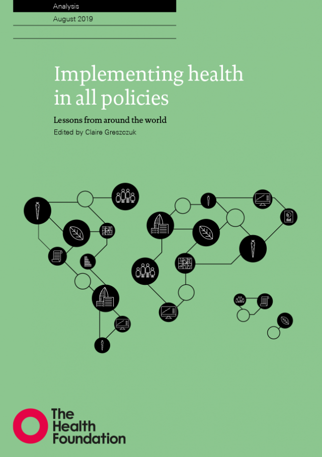 Implementing health in all policies - Cover image