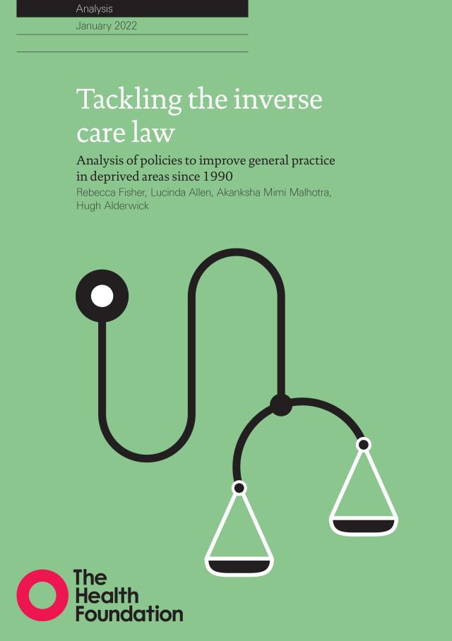 Front cover of inverse care law report