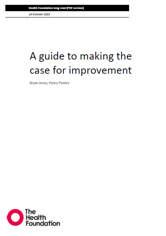 A guide to making the case for improvement