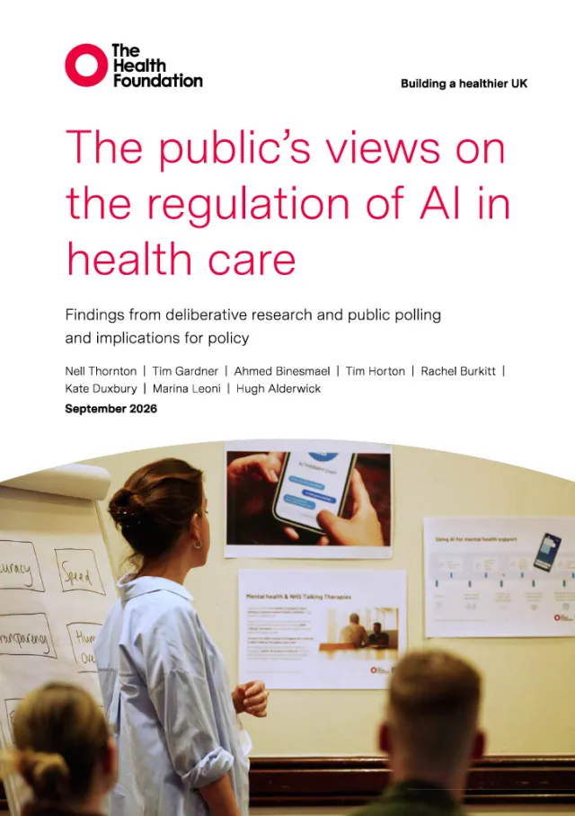  The public’s views on the regulation of AI in health care