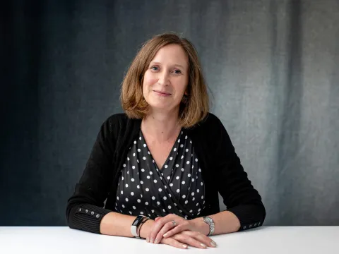 Katherine Merrifield head and shoulders shot seated