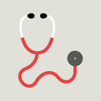 Graphic showing a stethoscope