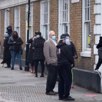 People queuing
