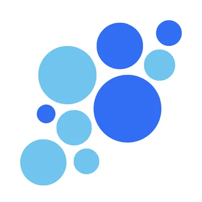 Abstract graphic of bubble scatter chart