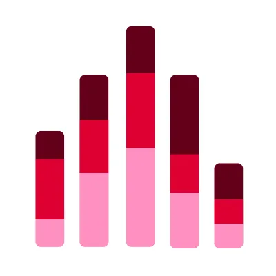 abstract graphic of a stacked column chart
